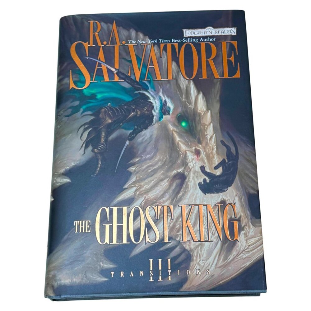 Ghost King RA Salvadore Autographed Book HC DJ First Ed 2009 WotC Drizzit